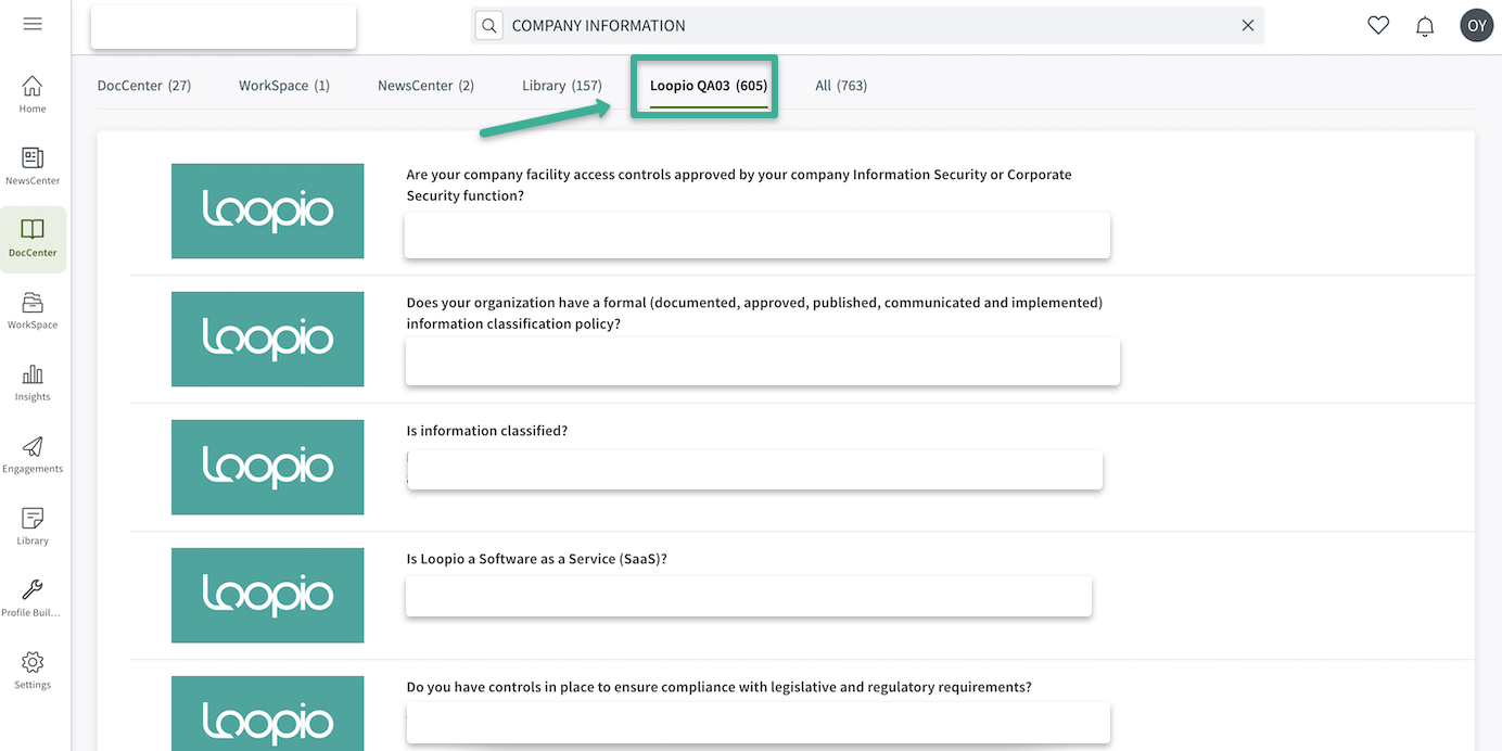 How Do I Search the Loopio Library in Seismic? Loopio Help Center