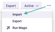 Screen Shot of Project Actions Menu with Import Option Indicated.png