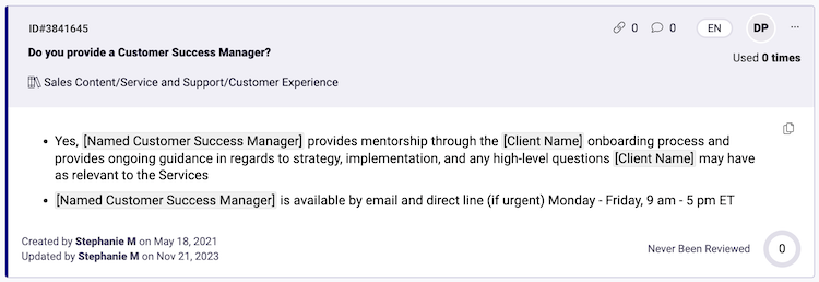 Getting Started: Library – Loopio Help Center