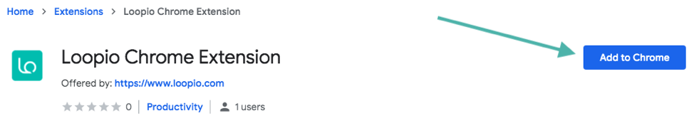 A screenshot of the Loopio integration in the Chrome Extension Store