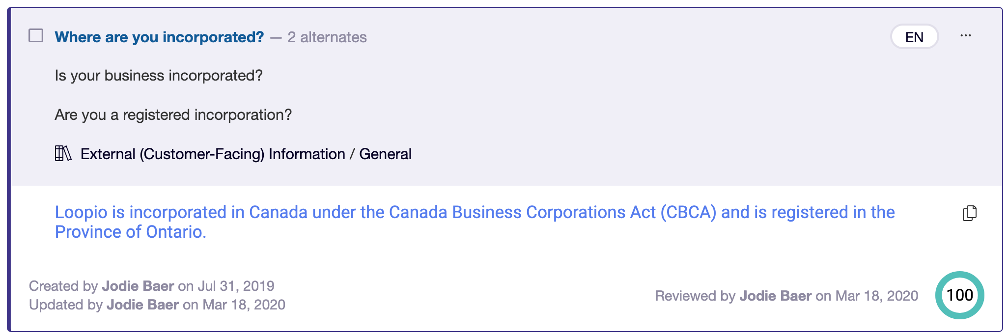 Getting Started: Library – Loopio Help Center