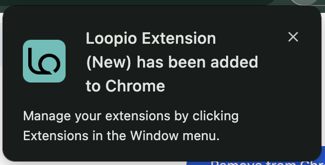 Loopio Extension Installed Confirmation.png