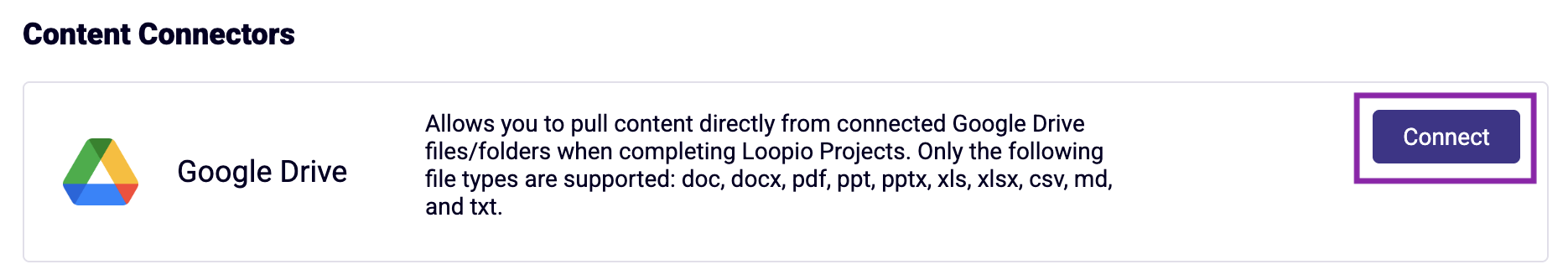 Connect Button for Google Drive Content Connector.png