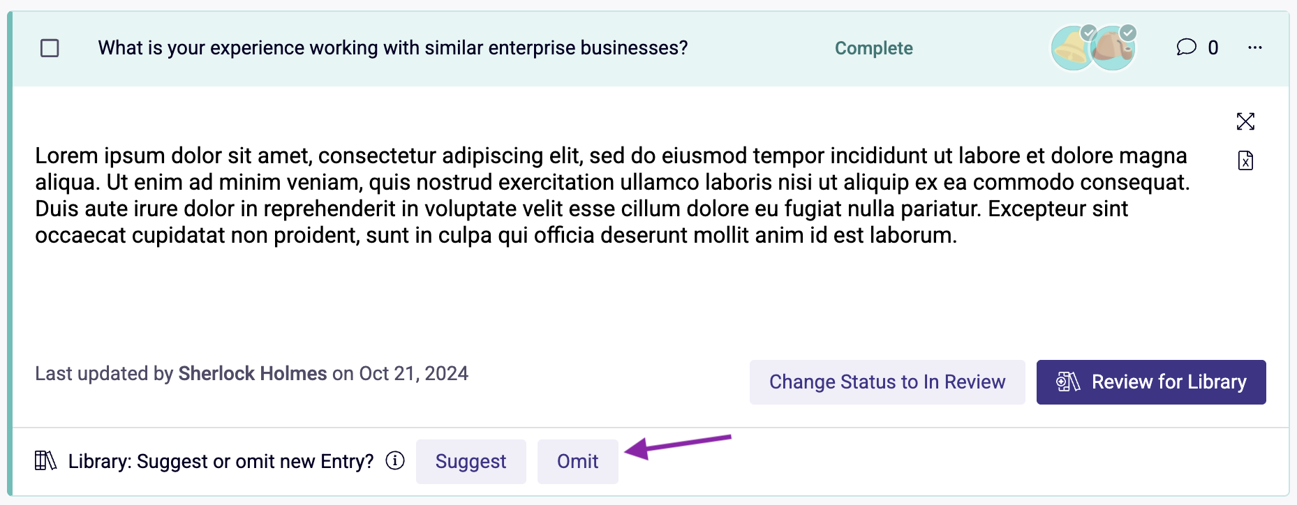 Omit option indicated on completed Project Entry.png